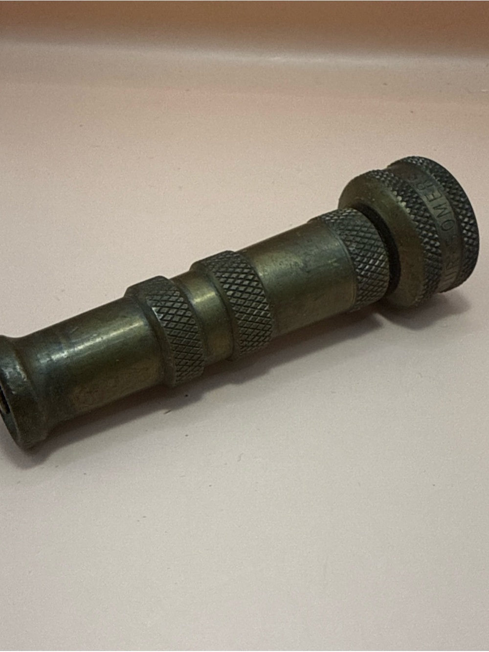 Vintage Solid Brass Adjustable Garden Hose Nozzle Made in USA Somerset PA